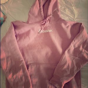 Glossier Pink Hoodie 🎀 small